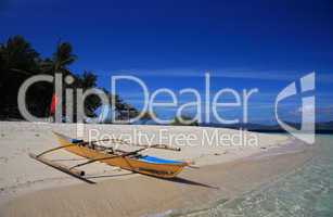 Philippines traditional boat on a beach