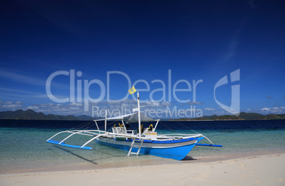 Boat in lagoon