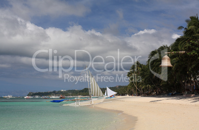 Boats in tropical bay