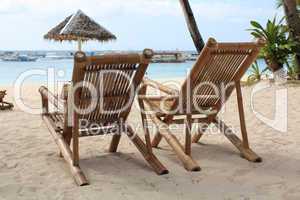 Two chairs on the beach