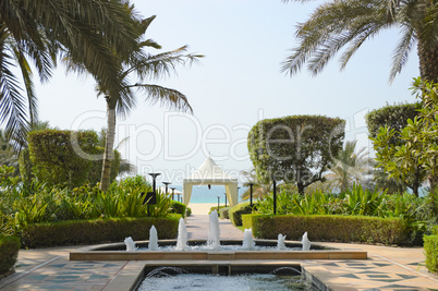 Recreation area of luxurios hotel, Dubai, UAE
