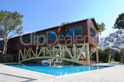 Swimming pool in modern luxury hotel, Antalya, Turkey