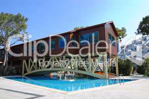 Swimming pool in modern luxury hotel, Antalya, Turkey
