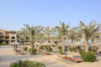 Beach at luxury hotel, Dubai, UAE