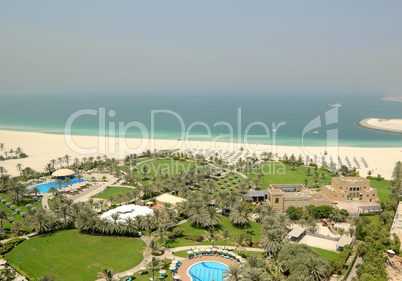 Beach at luxury hotel, Dubai, United Arab Emirates