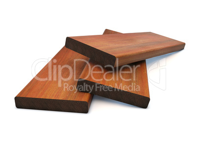 three wooden board