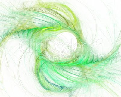 Green abstract feathers