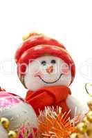 Close-up of Funny Christmas snowman