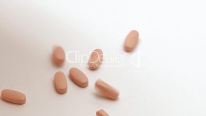 Medicines pills dropped