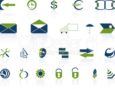 Complete set of icons.
