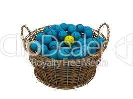 Basket with smileys
