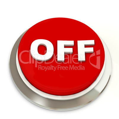 Red button with text OFF