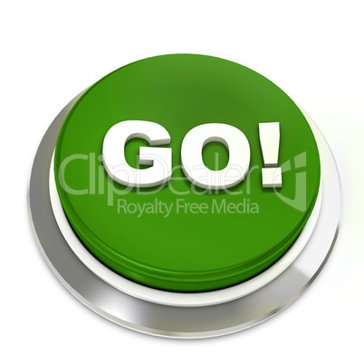 Green button with text GO