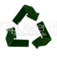 Recycling symbol from fur