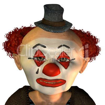 trauriges Clown Gesicht