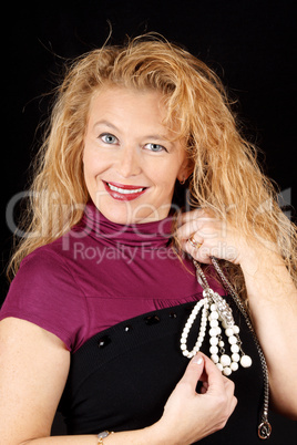 Blond woman with jewels