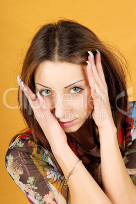 Beautiful young woman portrait Beautiful young woman portrait