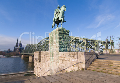 Kaiser Wilhelm I., Hohenzollernbrücke, Kölner Dom