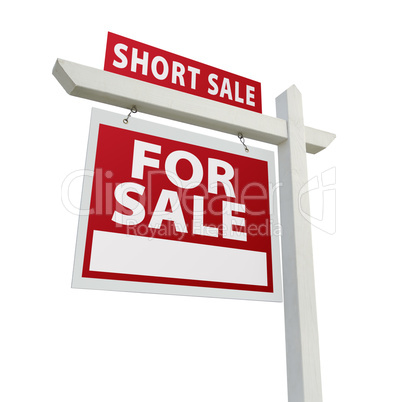 Short Sale Real Estate Sign - Left