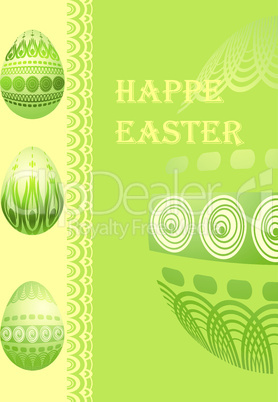 easter card with  eggs
