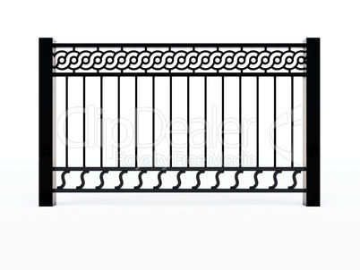 Black metal railing