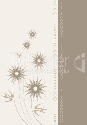 vector card with stylized flowers