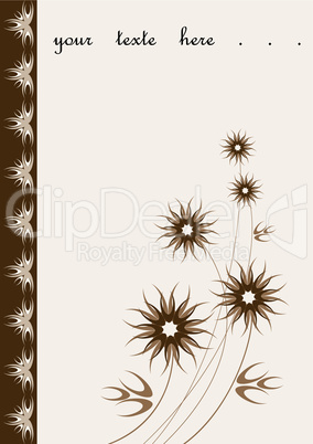 vector card with stylized flowers
