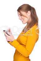 Frau mit einem Smartphone