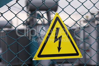 Sign dangerously electricity