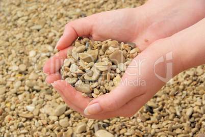 Hand mit Steinen - hand with stones 03