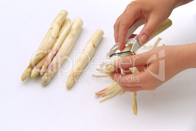 Spargel schälen - asparagus peeling 03