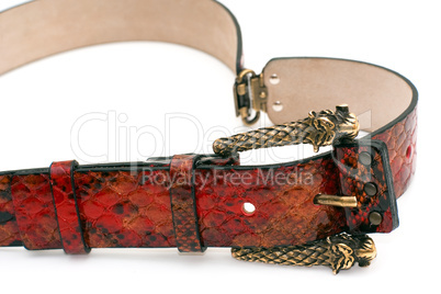 Red fashion belt