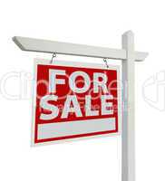 For Sale Real Estate Sign Isolated - Left