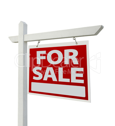 For Sale Real Estate Sign Isolated - Right