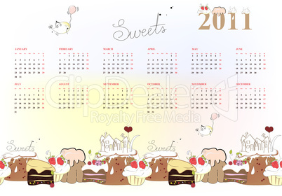 Template for calendar 2011