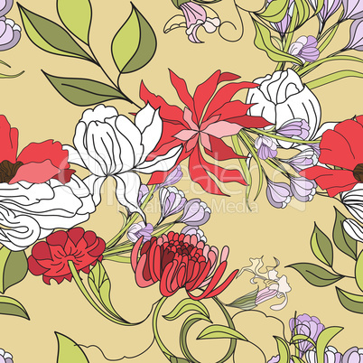 Colorful summer seamless pattern
