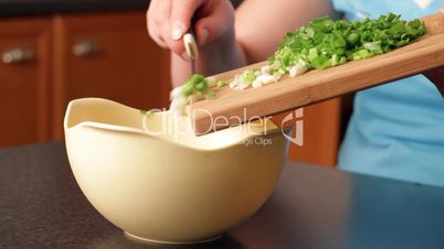 salad preparation.