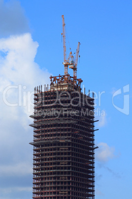 Building of skyscraper