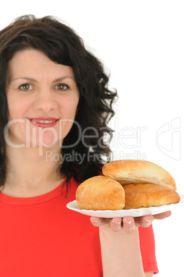woman with pies woman with pies
