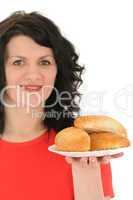 woman with pies