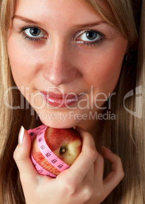 Girl with peach