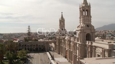 Kirche am Plaza de Armas, Arequipa, Peru