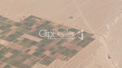 Felder in Wüste (Luftaufnahme)