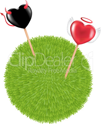 Two Lollipops in a Grass Ball