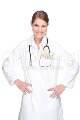 Doctor with dollars