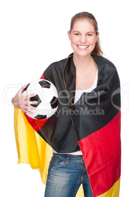 Female soccer fan