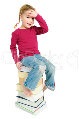 Girl with books