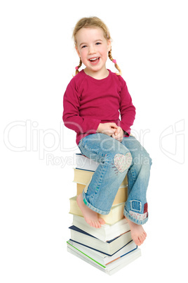 Girl with books