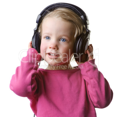 Child with headset