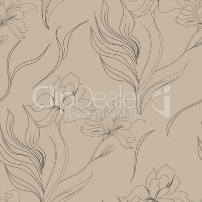 seamless wallpaper with lily flowers